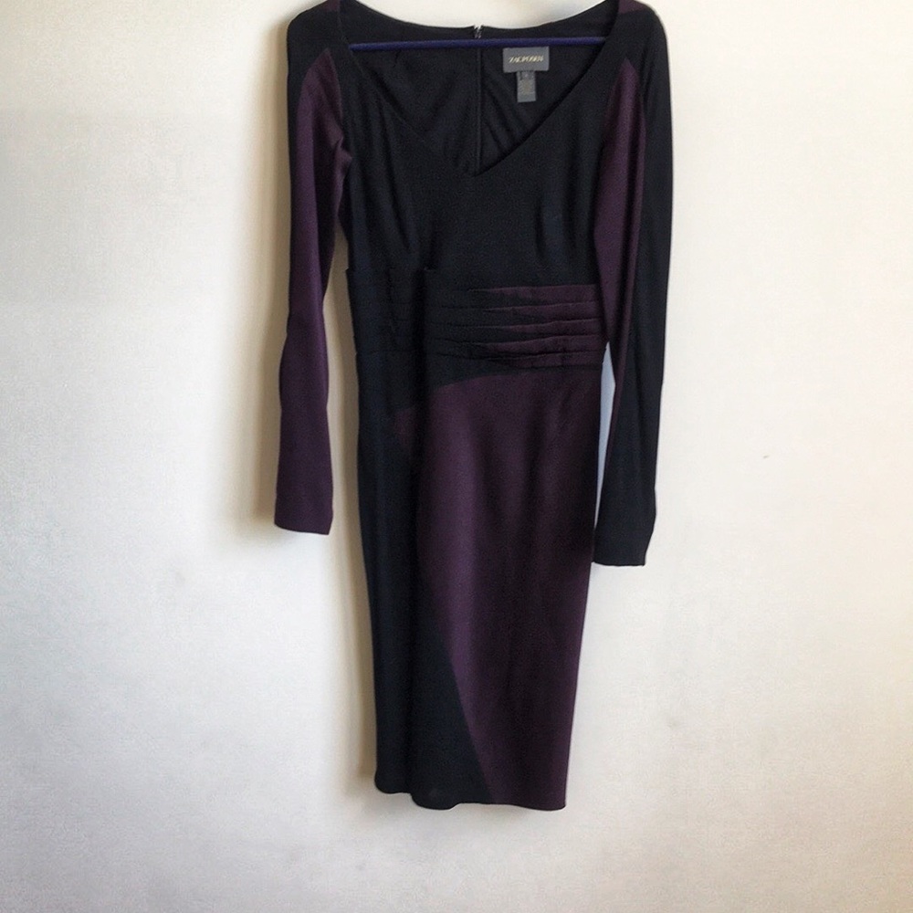 100% silk long sleeve Zac Posen cocktail dress